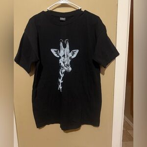 Black Giraffe Graphic Women's Top